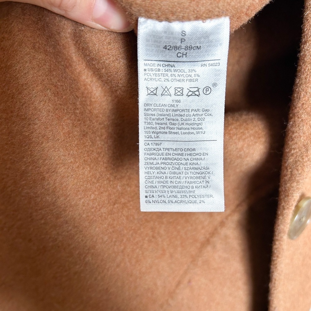 Banana Republic Double Face Mid Length Top Coat Wool Blend - Picture 7 of 9